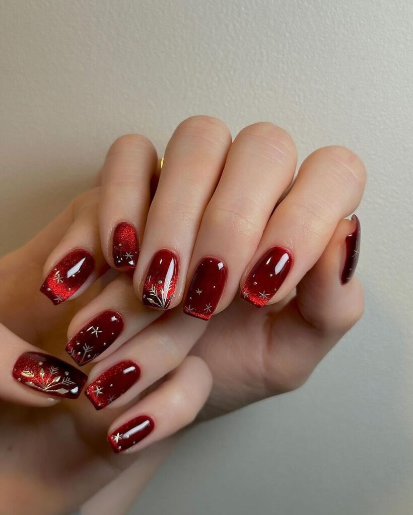 inspiração de unhas para o natal